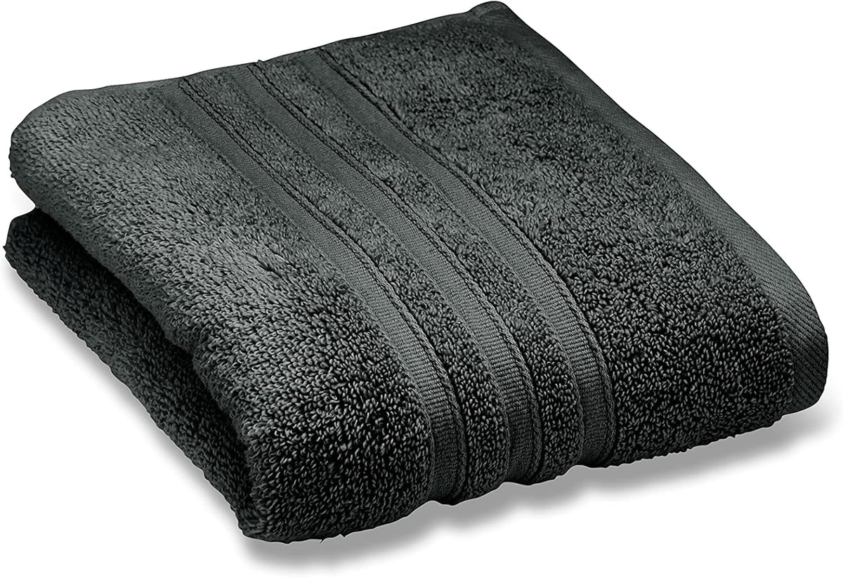 CATHERINE LANSFIELD : Zero Twist Cotton Towel - Charcoal (Available in 3 Sizes)