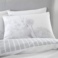 CATHERINE LANSFIELD Meadowsweet Floral Duvet Cover Set - White/Grey