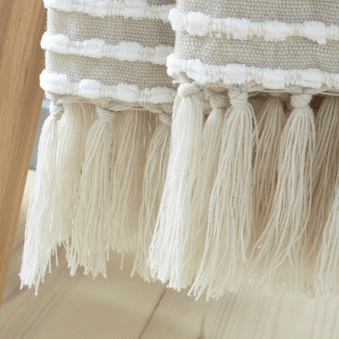 CATHERINE LANSFIELD : Stab Stitch Blanket Throw - Natural