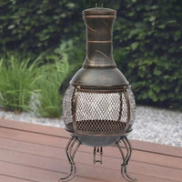 OUTDOOR LIVING : Cast Iron Chimenea 89Cm