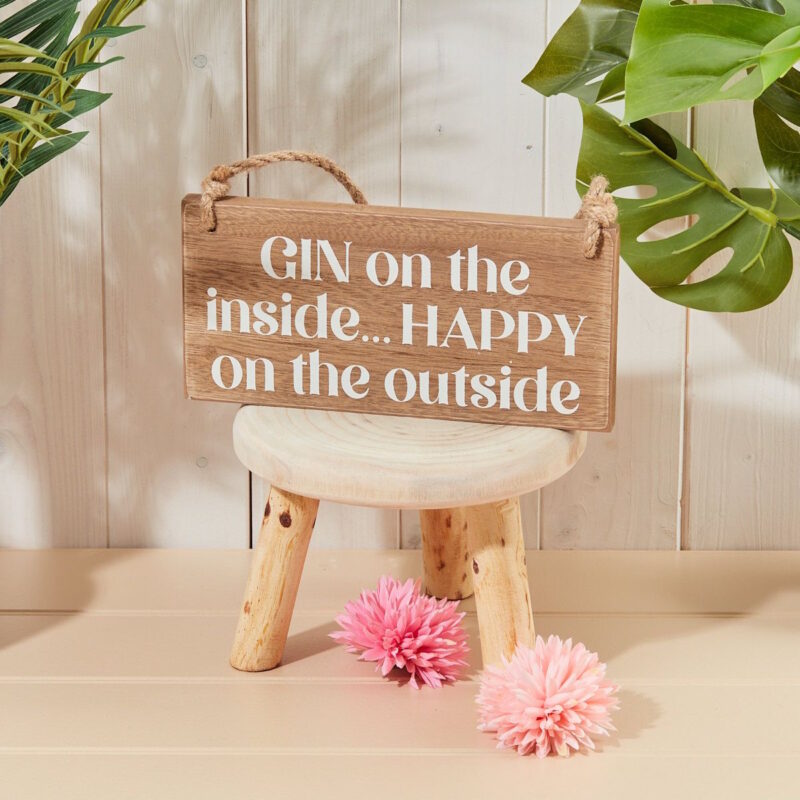 LANGS : Gin Wooden Plaque