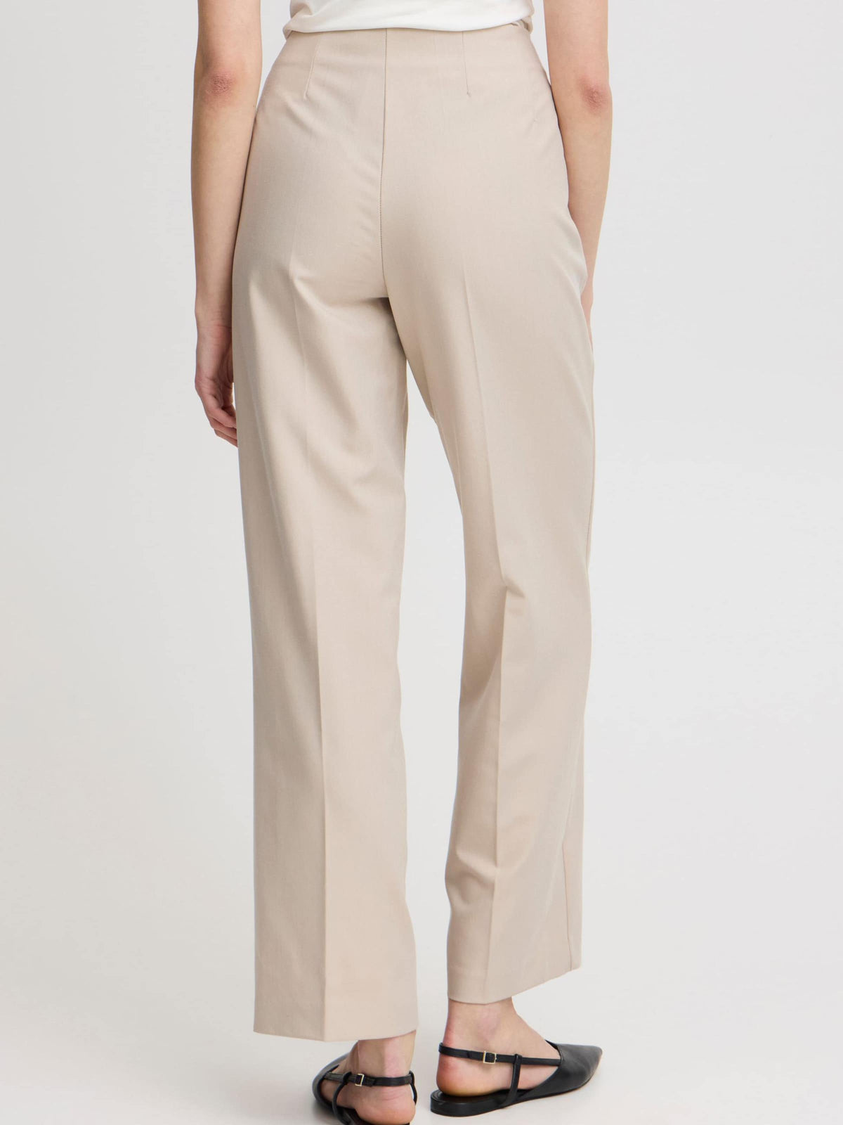 FRANSA Abigail Wide Leg Trousers - Natural