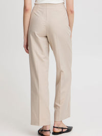 FRANSA Abigail Wide Leg Trousers - Natural