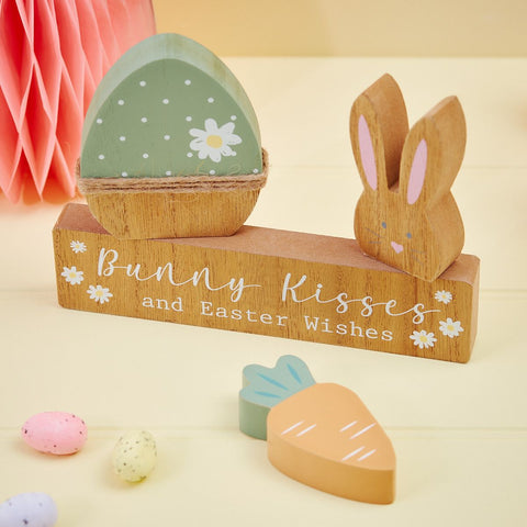 LANGS Easter Bunny Block Wooden Set