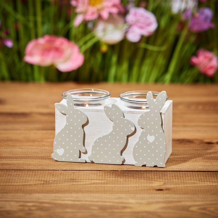 LANGS : Easter Bunny Double Tealight Holder