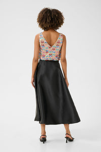 CULTURE Tafta A-Line Skirt with Pockets - Black