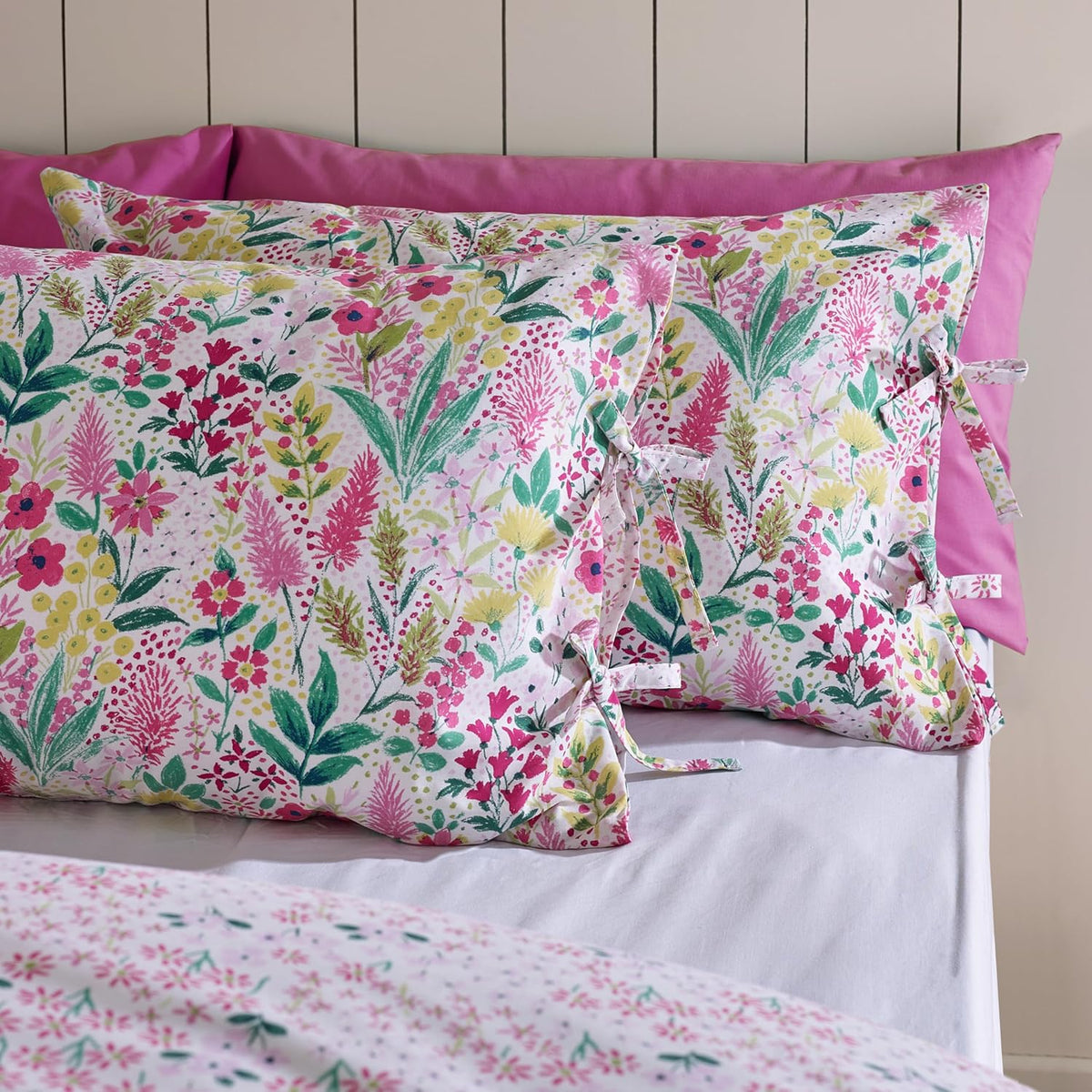 CATHERINE LANSFIELD Tilly Floral Reversible Duvet Cover Set - Pink