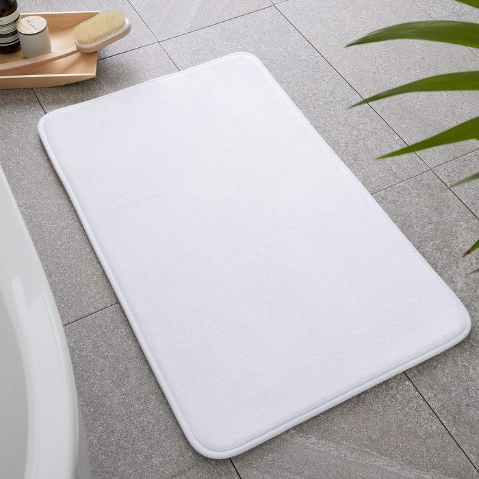 CATHERINE LANSFIELD : Anti-Bacterial Memory Foam Bath Mat - White