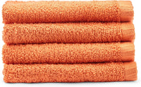 CATHERINE LANSFIELD : Quick Dry Cotton Face Cloth 4 Pack - Orange