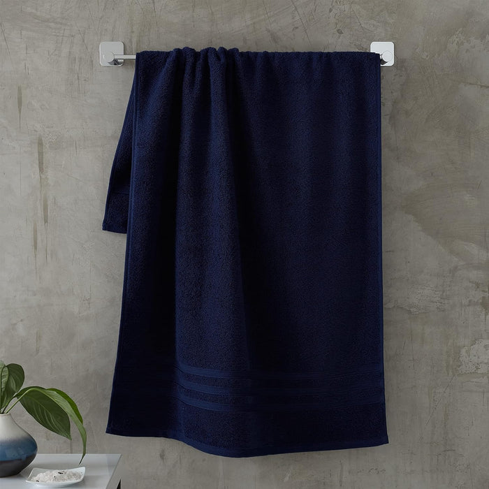 CATHERINE LANSFIELD : Zero Twist Cotton Towel - Navy (Available in 3 Sizes)