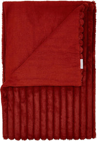 CATHERINE LANSFIELD : Cosy Ribbed Blanket Throw - Burnt Orange