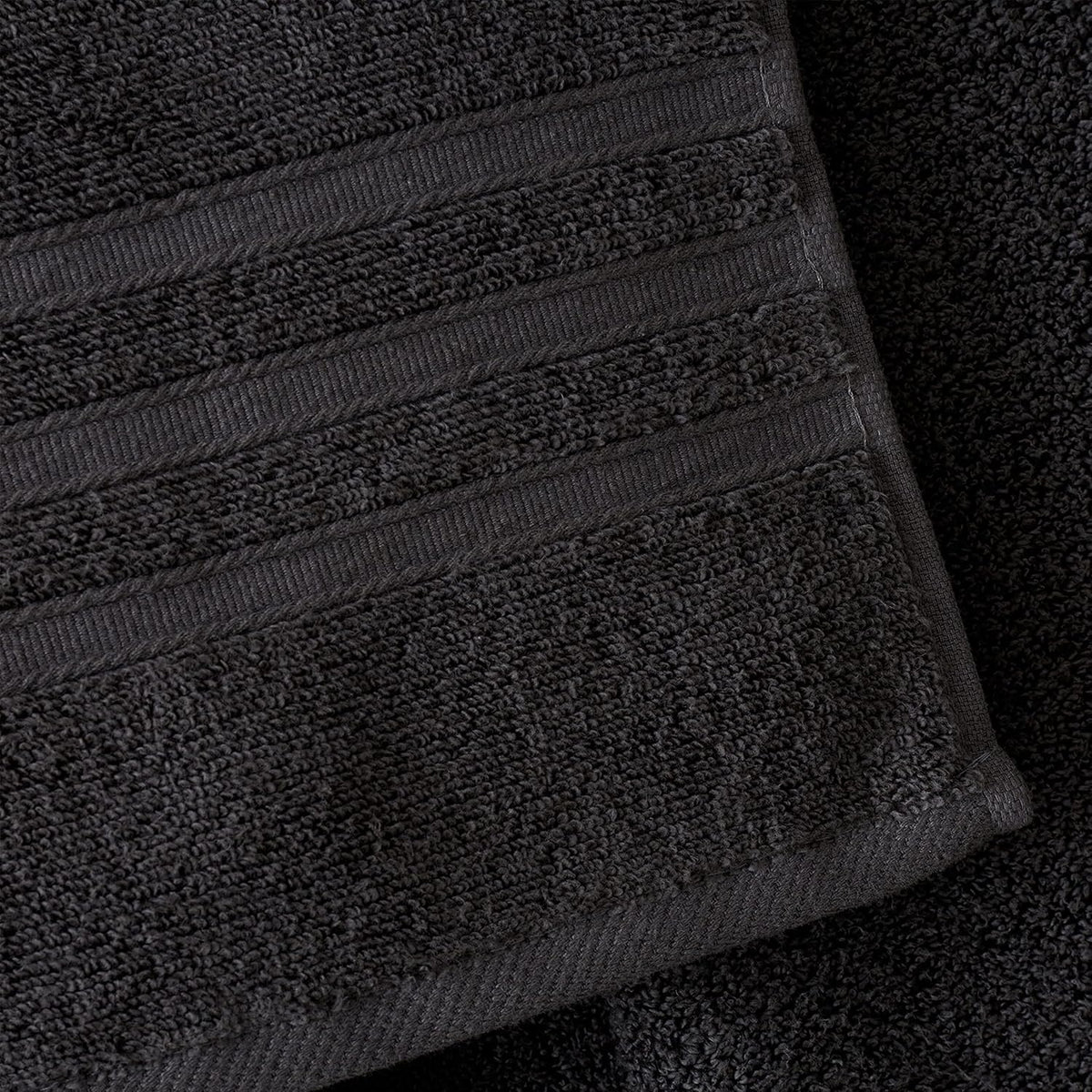 CATHERINE LANSFIELD : Zero Twist Cotton Towel - Charcoal (Available in 3 Sizes)