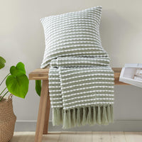 CATHERINE LANSFIELD : Stab Stitch Blanket Throw - Sage