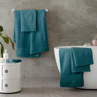 CATHERINE LANSFIELD : Zero Twist Cotton Towel - Teal (Available in 3 Sizes)