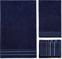 CATHERINE LANSFIELD : Java Stripe Bath Towel Set 4pcs - Navy