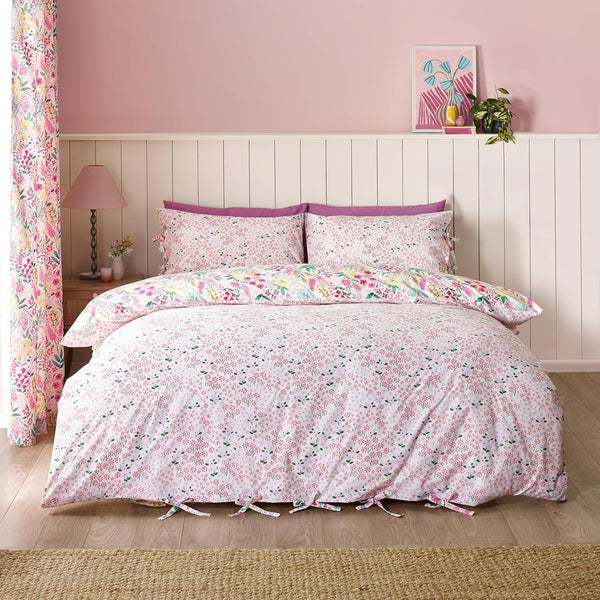 CATHERINE LANSFIELD Tilly Floral Reversible Duvet Cover Set - Pink