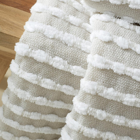 CATHERINE LANSFIELD : Stab Stitch Blanket Throw - Natural