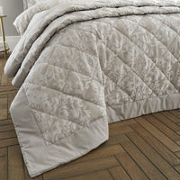 CATHERINE LANSFIELD Classic Damask Natural Bedspread - Cream