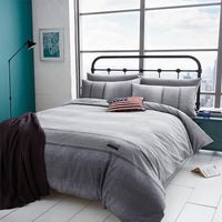 CATHERINE LANSFIELD Grey Denim Duvet Set