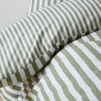 CATHERINE LANSFIELD Brushed Cotton Stripe Reversible Duvet Cover Set