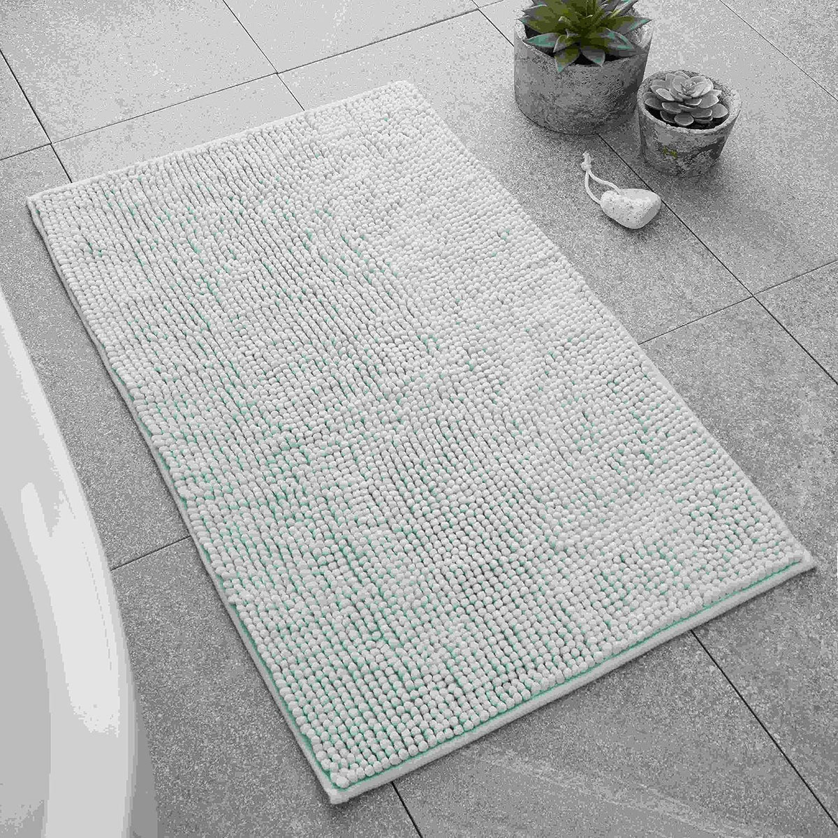 CATHERINE LANSFIELD : Bobble Bath Mat - Duck Egg Blue