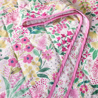 CATHERINE LANSFIELD Tilly Floral Fully Reversible 220x230cm Bedspread - Pink