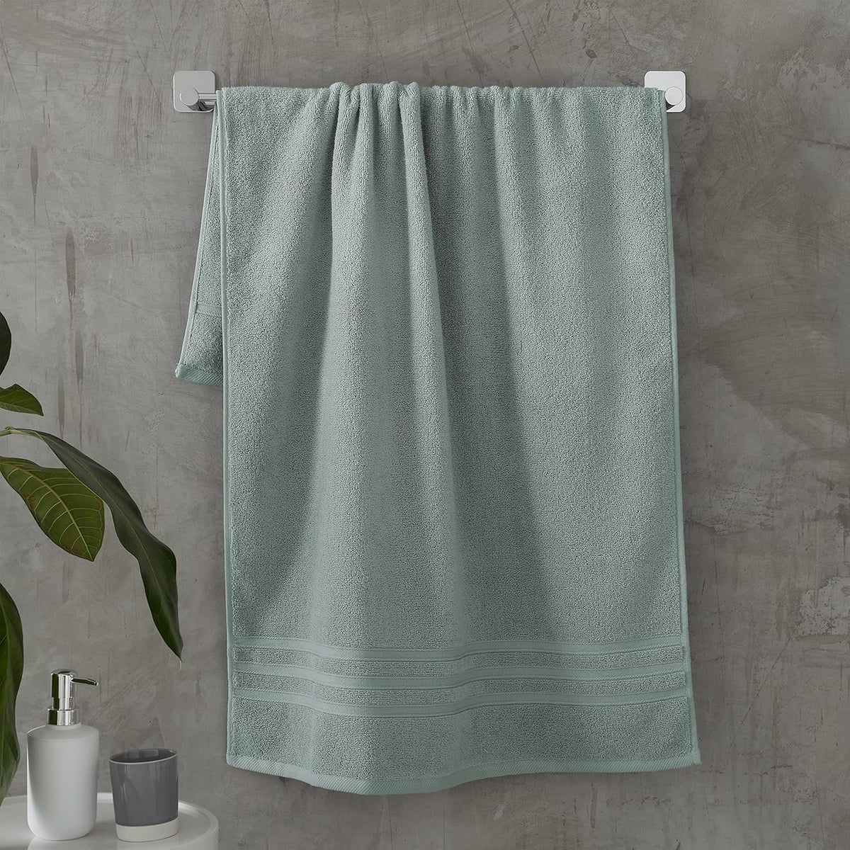 CATHERINE LANSFIELD : Zero Twist Cotton Towel - Sage Green (Available in 3 Sizes)