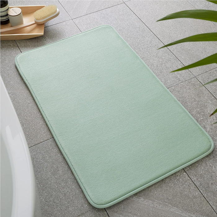 CATHERINE LANSFIELD : Anti-Bacterial Memory Foam Bath Mat - Sage Green