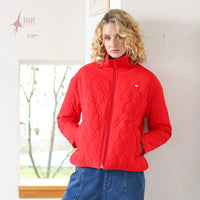 RELAX & RENEW Aine Quilted Jacket - Red