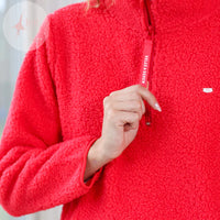 RELAX & RENEW April Half Zip - Red