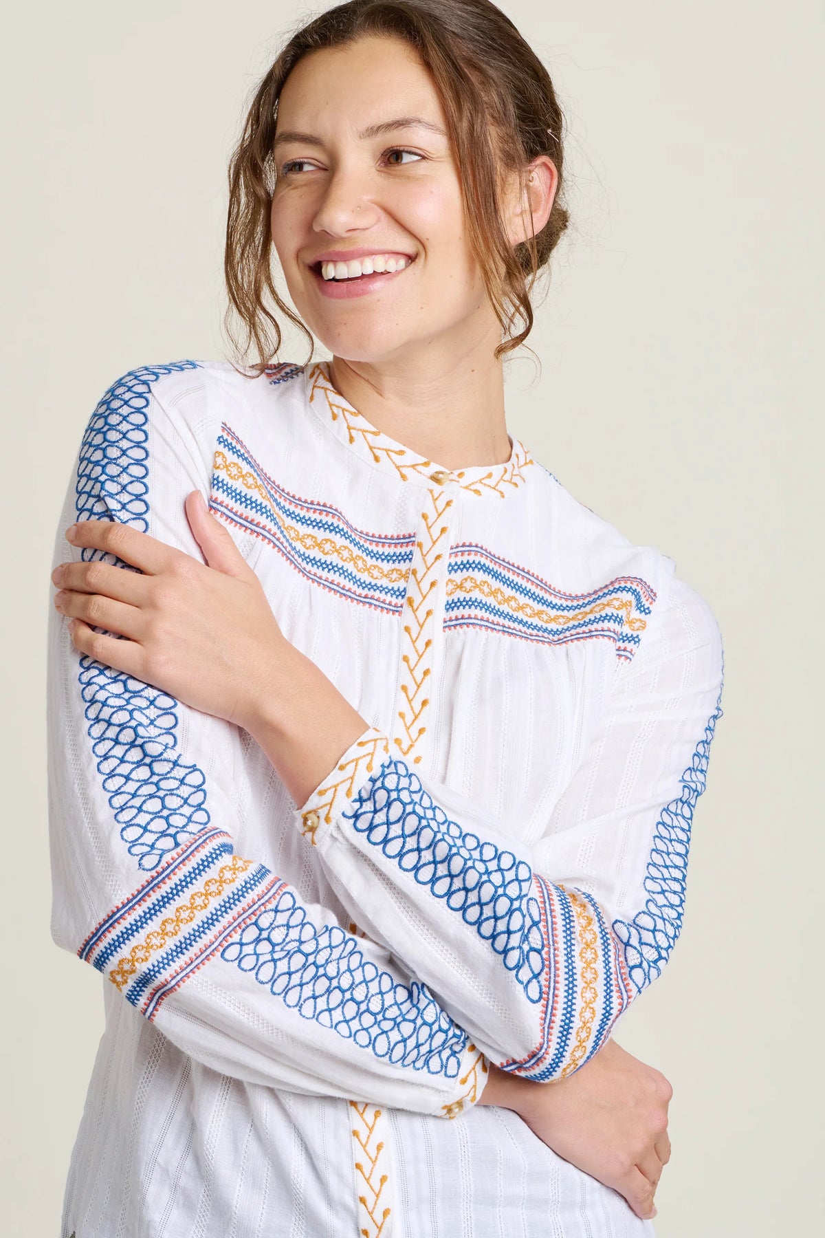 BRAKEBURN Cove Embroided Blouse