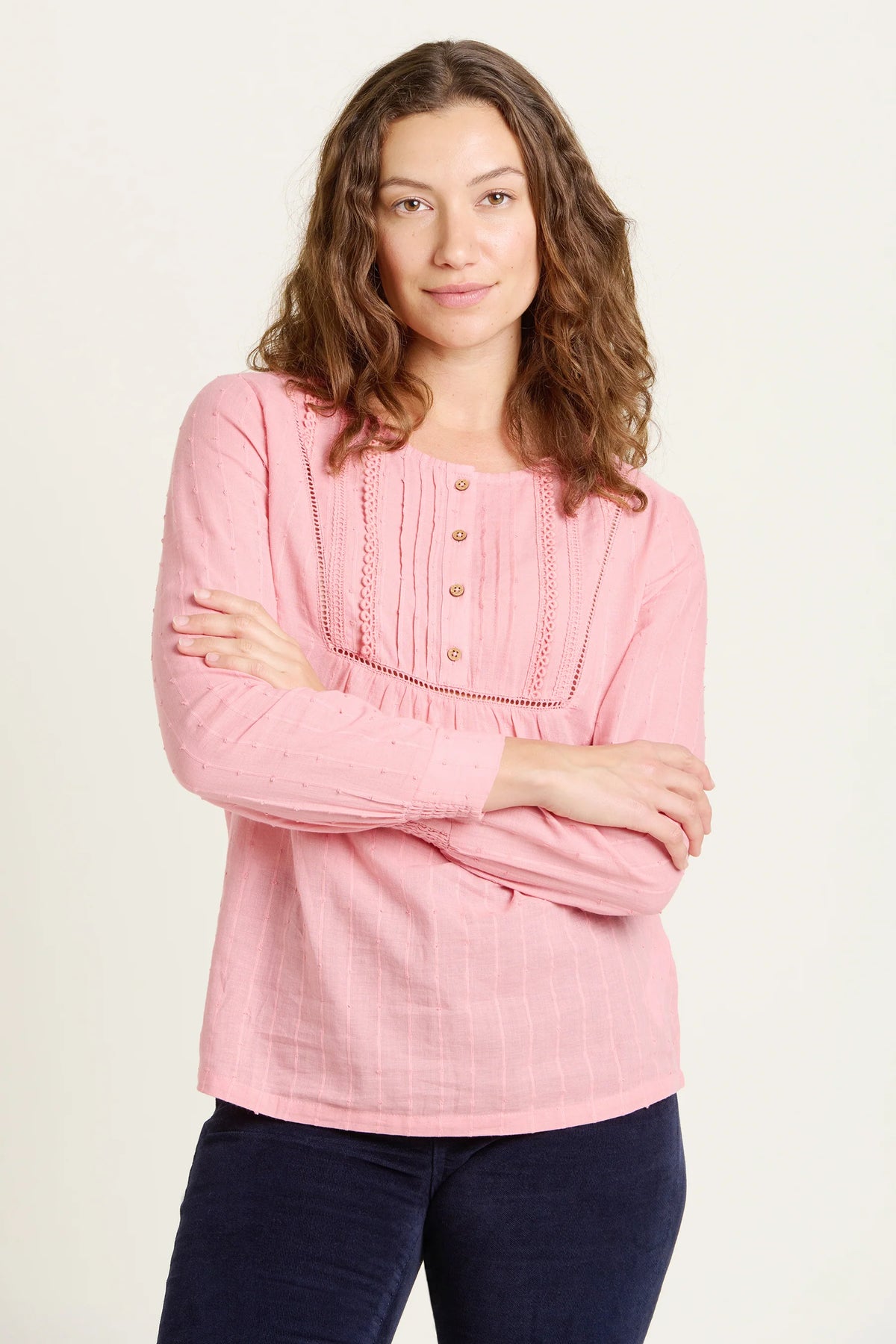 BRAKEBURN Hive Blouse - Pink