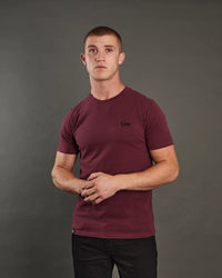 DIESEL : Caden O-Neck T-Shirt - Burgundy