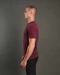 DIESEL : Caden O-Neck T-Shirt - Burgundy