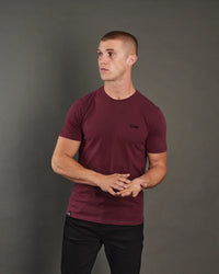 DIESEL : Caden O-Neck T-Shirt - Burgundy