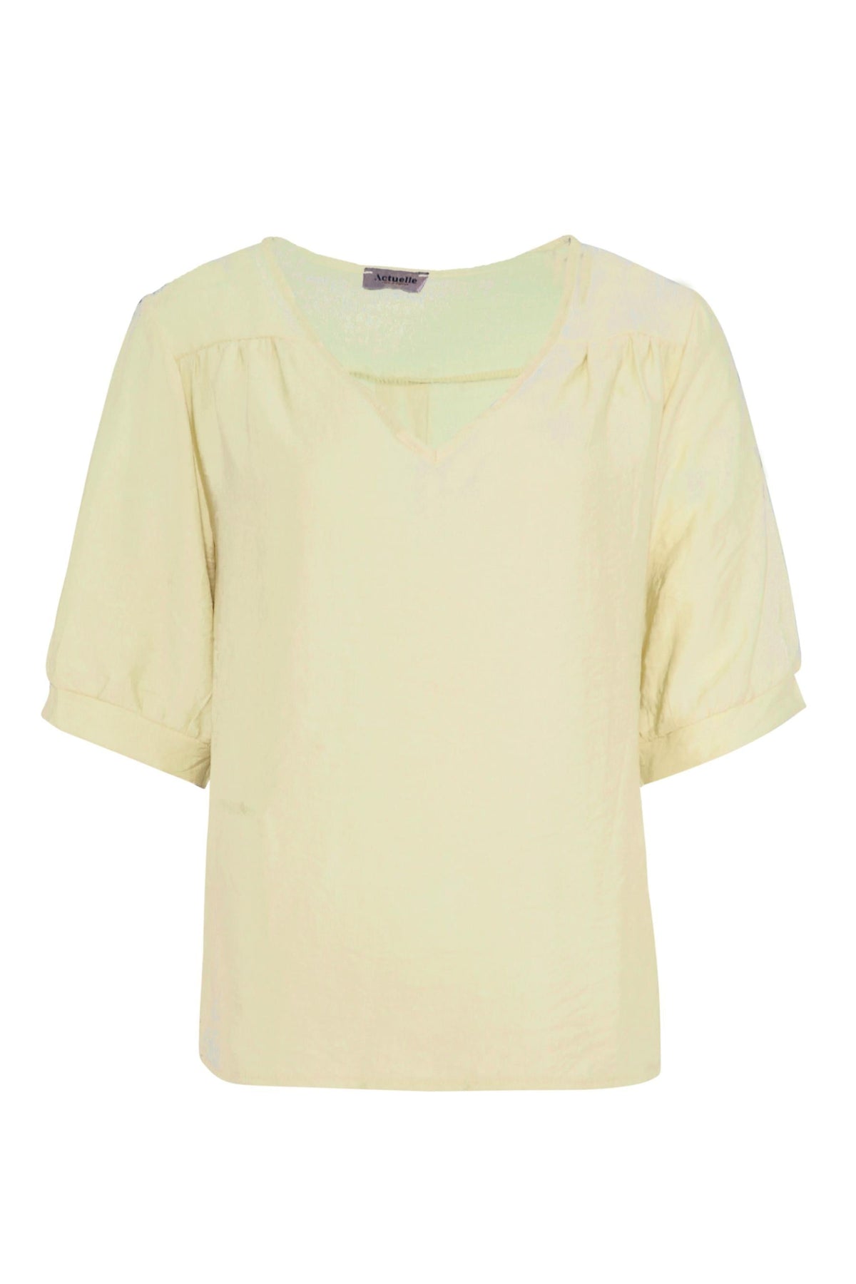 ACTUELLE V-Neck Blouse - Yellow