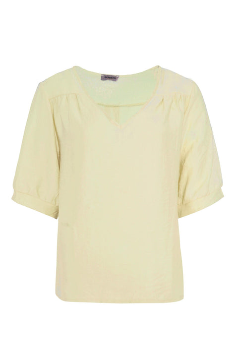 ACTUELLE V-Neck Blouse - Yellow