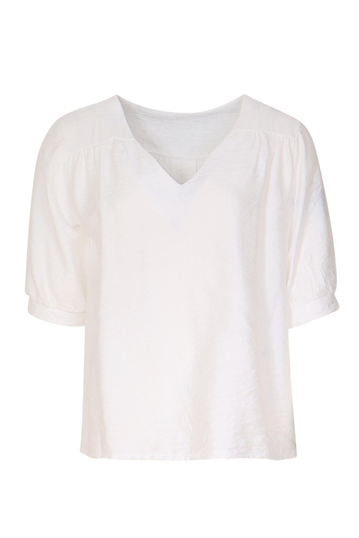 ACTUELLE V-Neck Blouse - White