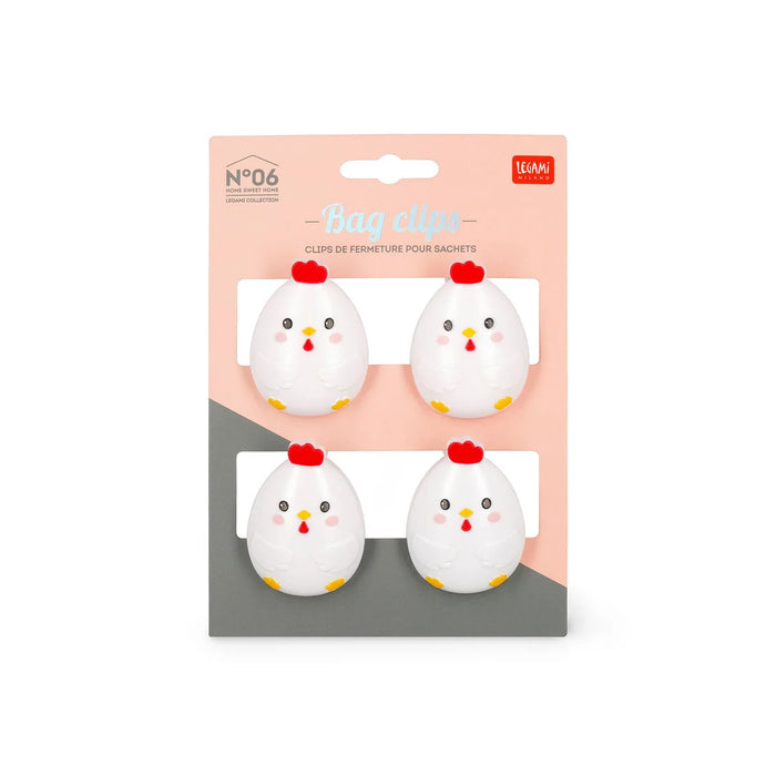 LEGAMI Set of 4 Hen Bag Clips