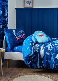 CATHERINE LANSFIELD Jawsome Shark Kids Duvet Cover Set - Blue