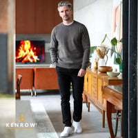 KENROW Men's Chadwick Crew Neck Jumper - Stone