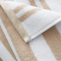 BIANCA : Reversible Stripe Cotton Towel - Natural (Available in 3 Sizes)