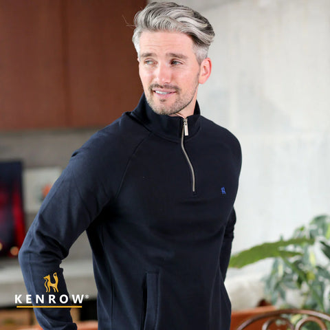 KENROW Men's Coyle Half Zip Top - Navy