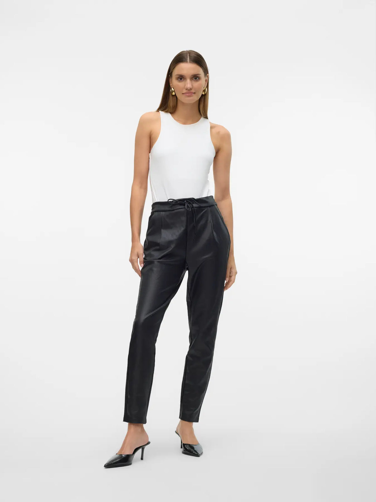 VERO MODA Eva Loose String Coates Pants - Black