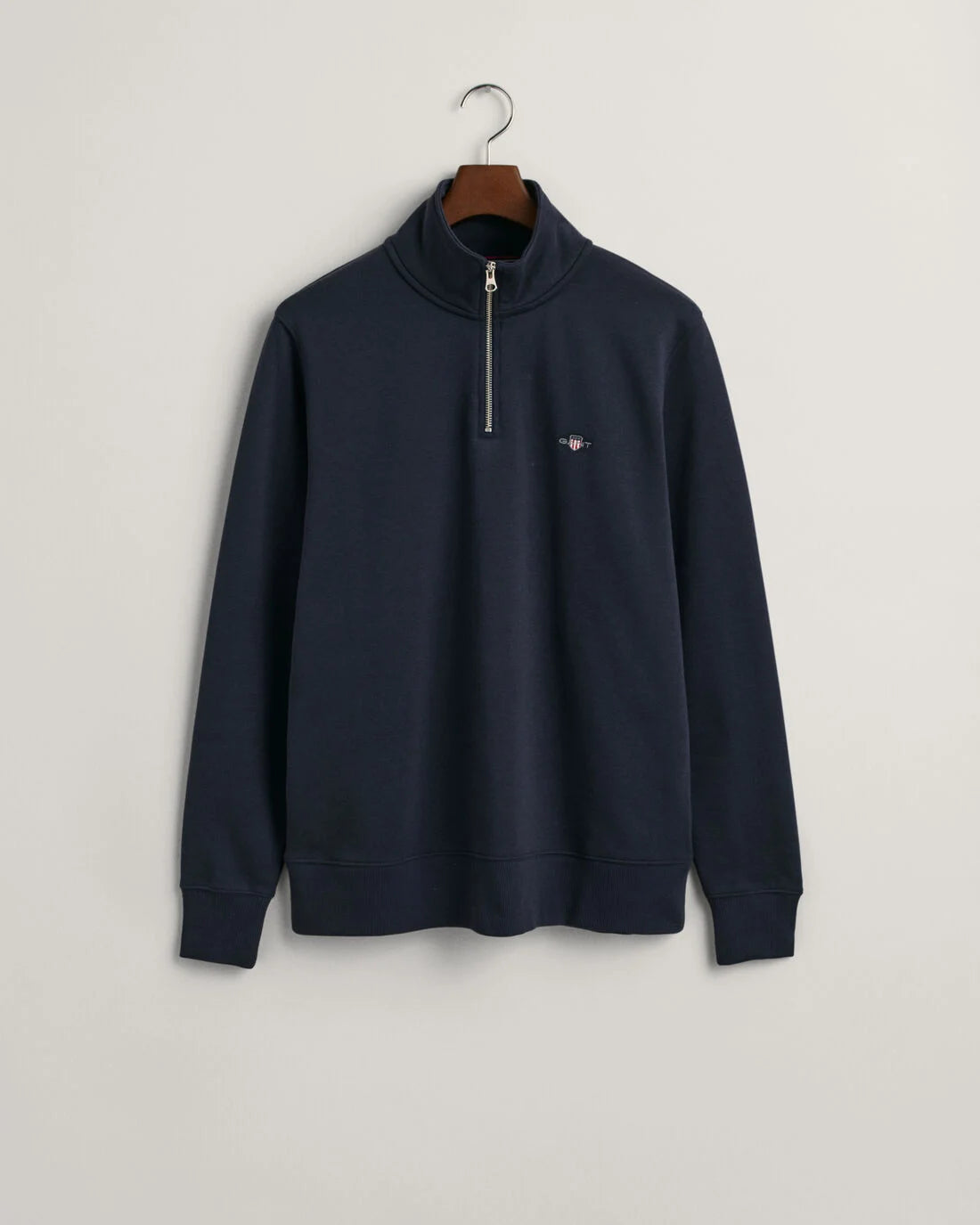 GANT : Shield Half Zip Sweater - Evening Blue