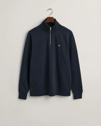 GANT : Shield Half Zip Sweater - Evening Blue