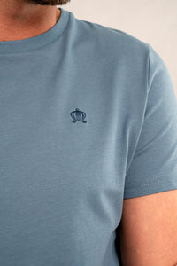 HILLS : Caribbean Blue Cotton T-Shirt