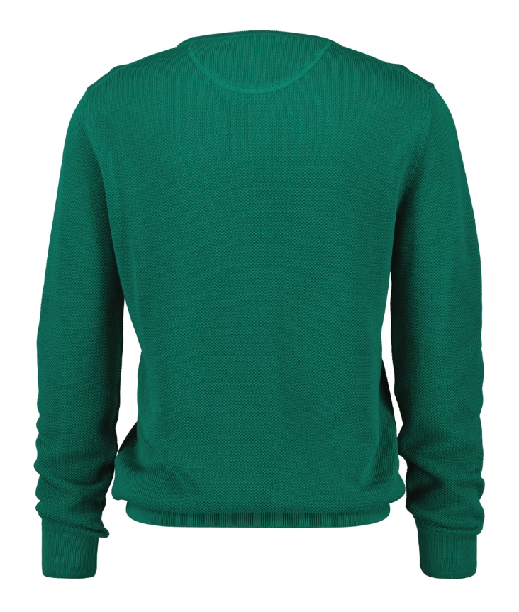 GANT Cotton Pique Crew Neck Sweater - Deep Green