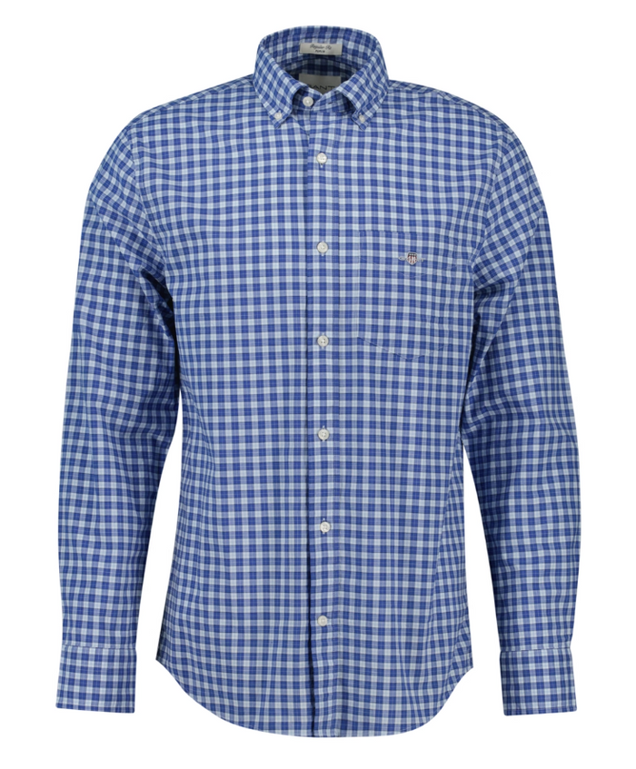 GANT Classic Poplin Check Shirt - Blue