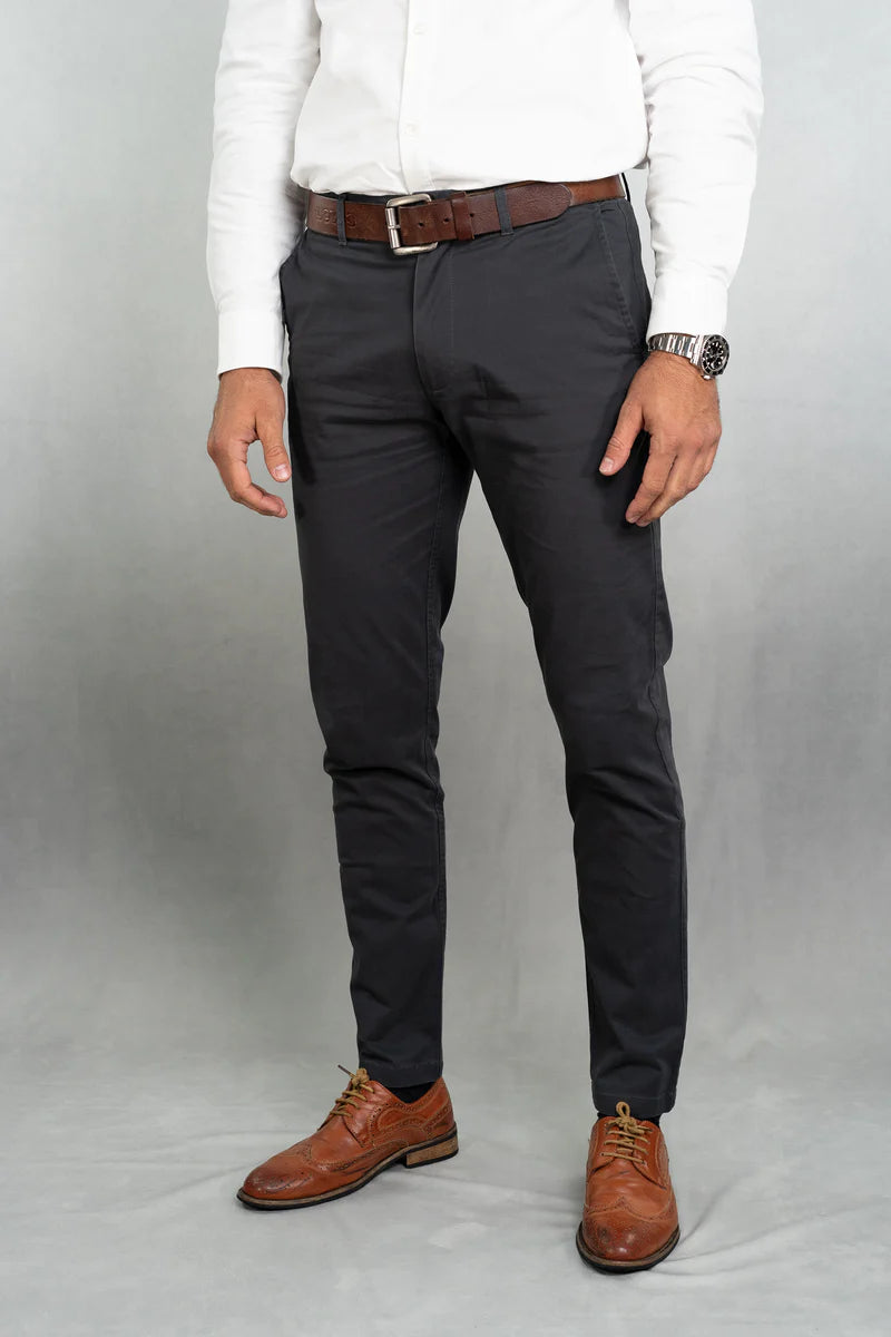 HILLS : Slim Fit Chino - Ash Grey